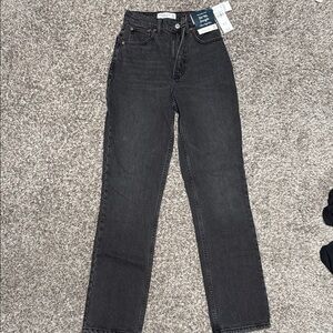 Abercrombie & Fitch Women's Black Straight Leg Jeans